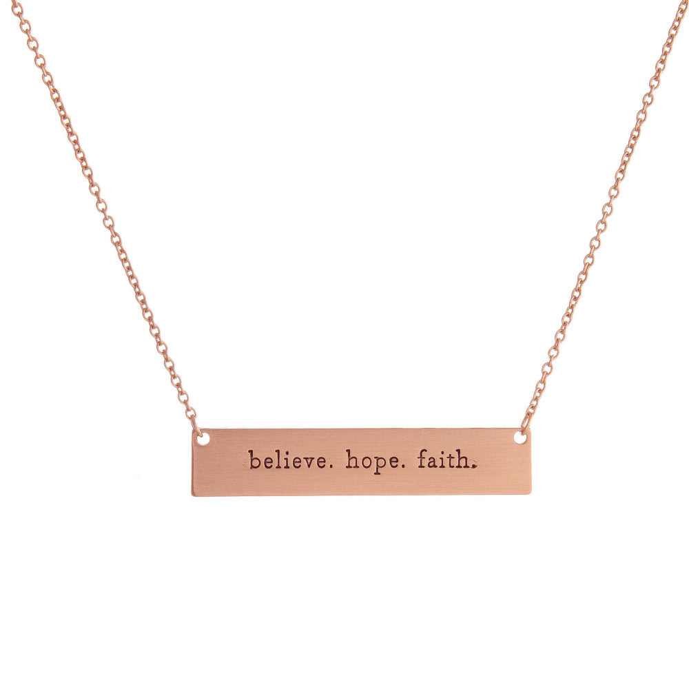 Believe Hope Faith Necklace
