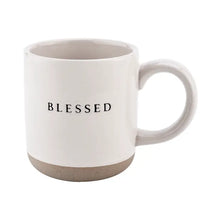 Load image into Gallery viewer, Blessed - Cream Stoneware Coffee Mug
