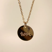 Load image into Gallery viewer, Hope Engraved Pendant Necklace
